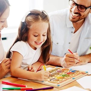 Montessori magnetna igra sortiranja številk in barv